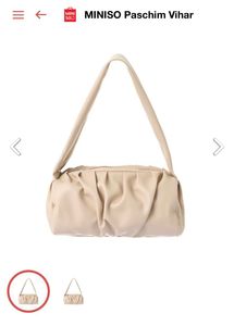 Miniso Off-white Baguette/ Purse/ Party Bag