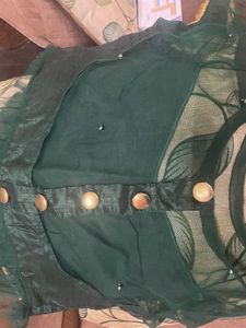 Elegant Green Saree With blouse