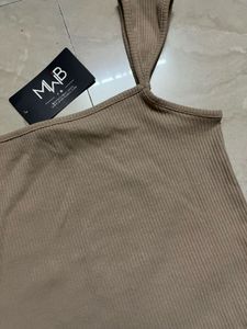 Beautiful beige and tan colour crop top