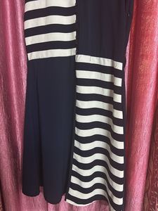 Striped &amp; Navy Sleeveless Dress