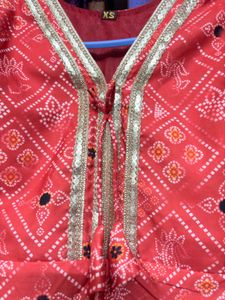 Red Printed Kurti