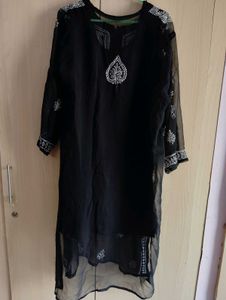 Black Chikankari Kurti