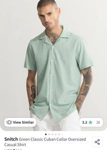 Snitch Green Cuban Collar Shirt
