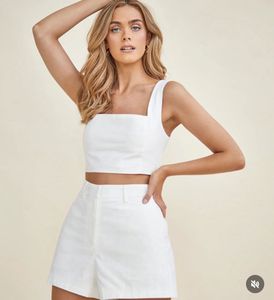 White Danim Shorts