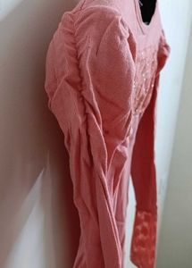 Cute Pink Long Sleeve Top