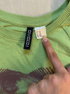 Green Graphic Crop Top