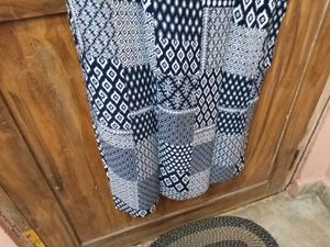 Brand New Prisca Navy Blue &amp; White Printed Top