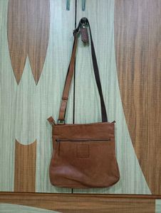 Genuine Leather Brown Crossbody Bag