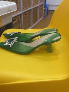 Green Jewel Heels