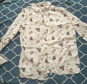 Cute White Shirt With Love Symbols
