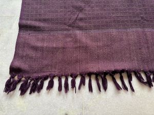 Burgundy Shawl with Tassels
