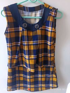 Cute Plaid Sleeveless Top
