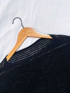Pinterest Black Knit Top  A