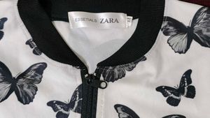 Butterfly Print Bomber Jacket