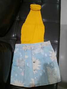 Denim Skirt Only