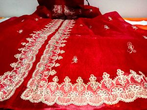 red ethnic lehenga skirt