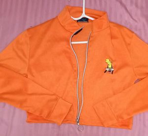 Orange Goofy Zip-Up Jacket