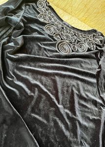 Black Velvet Long Sleeve Tunic