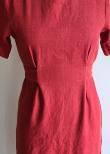 Linen Dress Round Neck