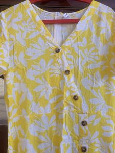 yellow casual dress