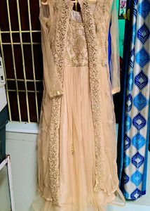 Elegant Peach Embroidered Anarkali