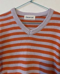 Striped Knit Pullover (item 24)