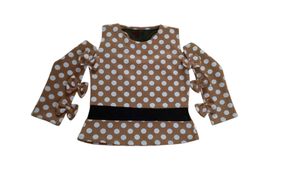 Cute Brown Polka Dots Top