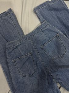 Blue wide leg jeans