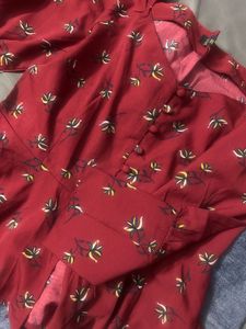 Floral Print flared Top