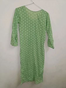 Green Chikinkari Kurta