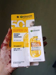 Garnier Sunscreen &amp; Serum combo tester