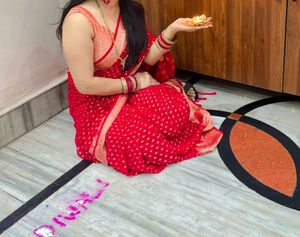 Pure Georgette Red Saree