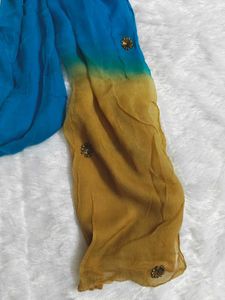 🆕 Blue &amp; Gold Dupatta