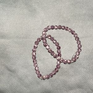 Aesthetic Purple Beads Bracelet Combo