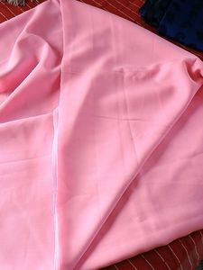 Plain Pink Saree For Tailoring