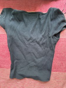 Sweetheart Neck Navy Blue Top