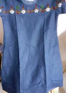 Embroidery Denim Dress