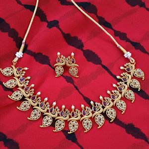 New Bridal Mango Necklace Matte Finish