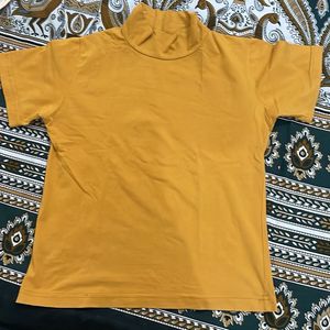 Mustard Turtleneck Top
