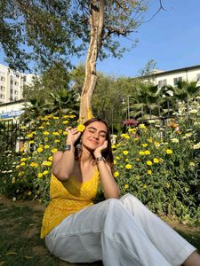 Yellow Short Kurti