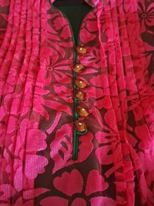 Pink Floral Kurti