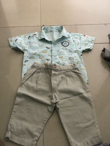 Boys&#39; Dinosaur Shirt &amp; Khaki Pants Set