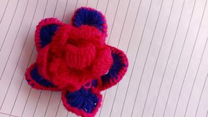 Crochet Flower Hair Clip