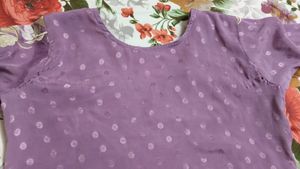 Lavender Heavy Embroidered 3 Piece Set