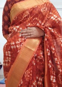 Brown 🤎 Tie-Dye Saree/ No Coins Please