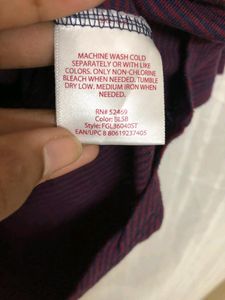 Faded Glory Purple Cotton T Shirt
