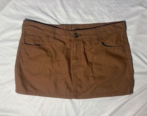 H&amp;M Brown Mini Skirt