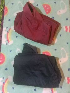 Burgundy, Navy Blue Casual Shirt