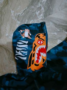 BAPE Color Camo Tiger Full Zip Hoodie Blue