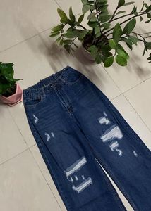 Ripped Wide Leg Jeans